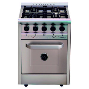 Cocina Morelli Country 60 cm. Puerta Acero Rejas Fundicion